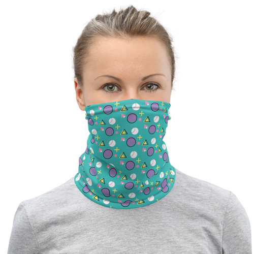 Memphis Colorful Pattern 01 Mask & Neck Gaiter