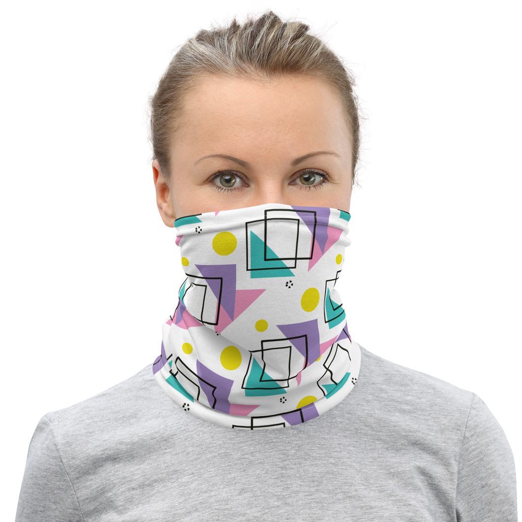 Default Title Memphis Colorful Pattern 02 Mask & Neck Gaiter by Design Express