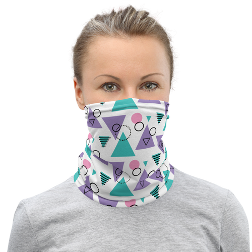 Memphis Colorful Pattern 03 Mask & Neck Gaiter