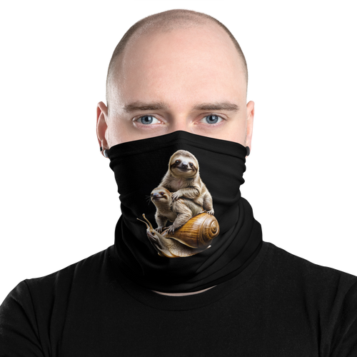 Sloth Riding A Snail Face Mask & Neck Gaiter