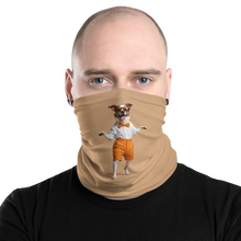 Happy Dancing Dog Beige Mask & Neck Gaiter