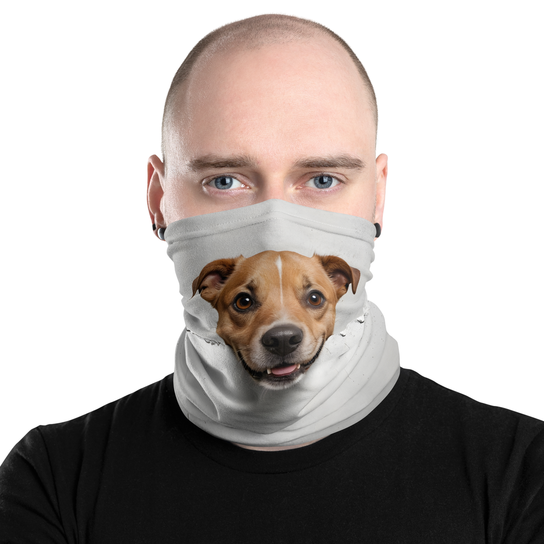 Smile Dog Peep Face Mask & Neck Gaiter