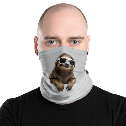 Cool Smiling Sloth Face Mask & Neck Gaiter