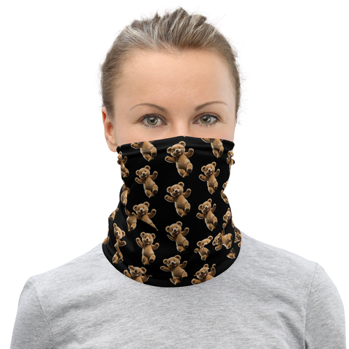 Happy Teddy Bear Pattern Face Mask & Neck Gaiter