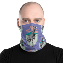 Giraffe Zebra Purple Face Mask & Neck Gaiter