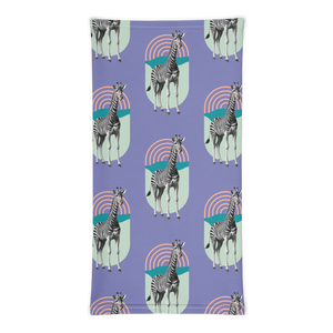 Giraffe Zebra Purple Face Mask & Neck Gaiter