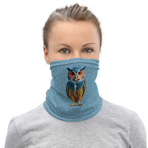 Blue Owl Face Mask & Neck Gaiter