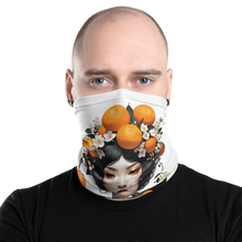 Oriental Lady with Orange Fruits Face Mask & Neck Gaiter