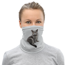 Relaxing British Shorthair Cat Face Mask & Neck Gaiter