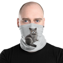 Relaxing British Shorthair Cat Face Mask & Neck Gaiter