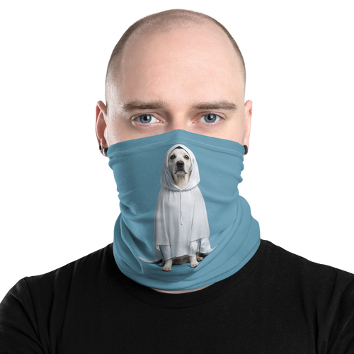 Dog in Ghost Costume Face Mask & Neck Gaiter