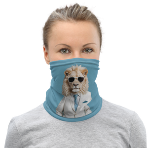 Funky White Lion Face Mask & Neck Gaiter