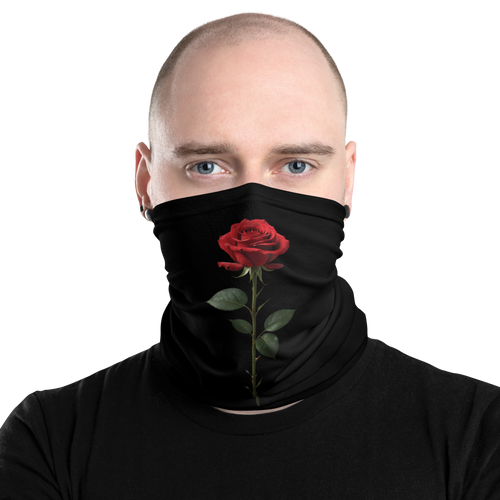 Red Rose on Black Mask & Neck Gaiter