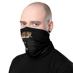 Gold Bengal Cat Face Mask & Neck Gaiter