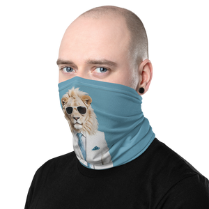 Funky White Lion Face Mask & Neck Gaiter