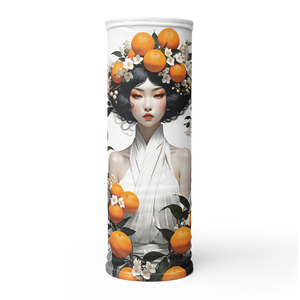 Oriental Lady with Orange Fruits Face Mask & Neck Gaiter