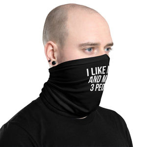 I Like Music and Maybe 3 People Face Mask & Neck Gaiter