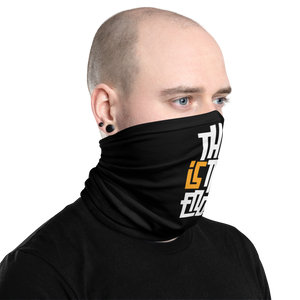 IS/THIS IS THE END? Black Yellow White Face Mask & Neck Gaiter