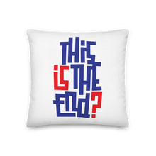 IS/THIS IS THE END? Navy Red Premium Pillow