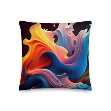 Colorful Swirl Background Premium Pillow