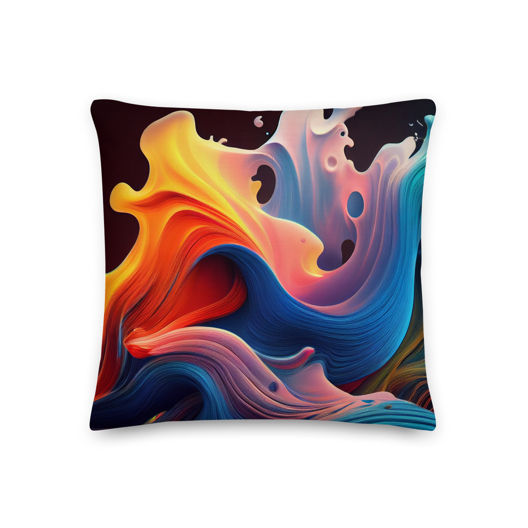 Colorful Swirl Background Premium Pillow