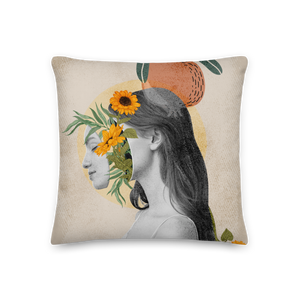 Beautiful Vintage Collage Art Premium Pillow