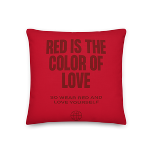 Red is the color of love Premium Pillow