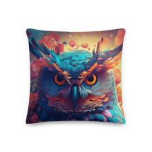 Colorful Owl Art Premium Pillow