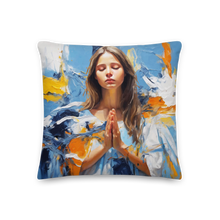 Pray & Forgive Oil Painting Premium Pillow