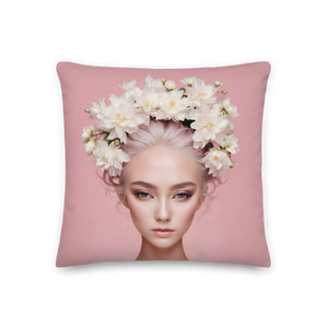 Pink Female Art Premium Pillow