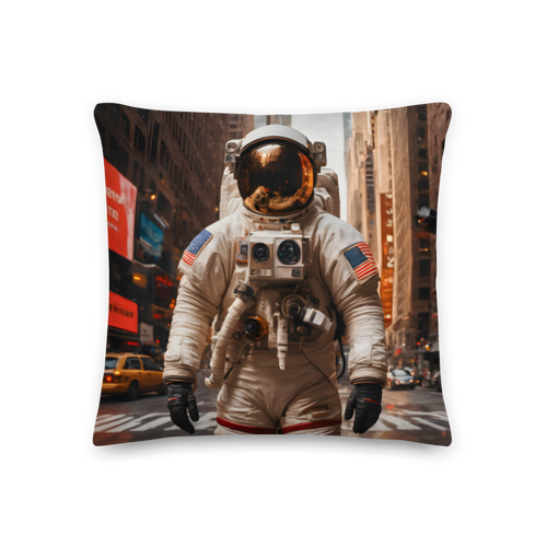 Astronout in the City Premium Pillow