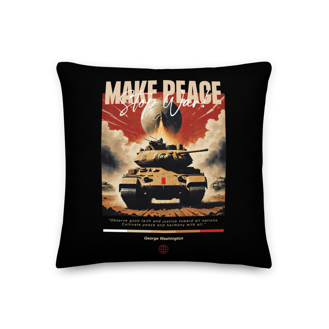 Make Peace Stop War Tank Premium Pillow