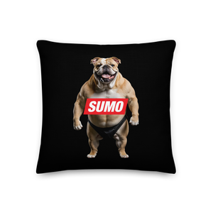 Sumo Bulldog Black Premium Pillow