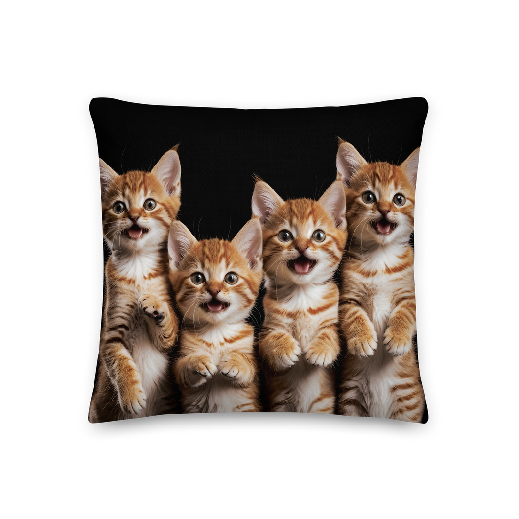 Four Cute Cats Premium Pillow