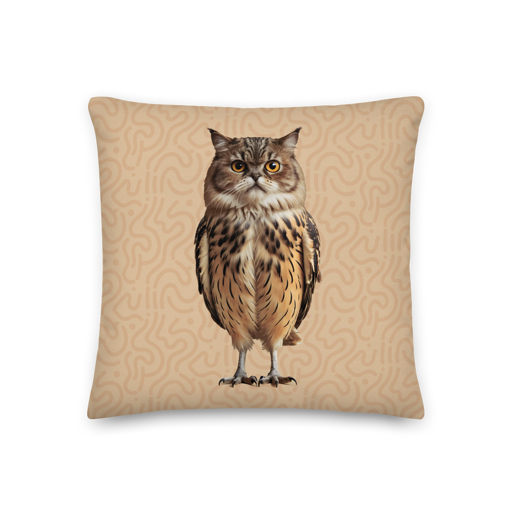 Cat Owl Premium Pillow