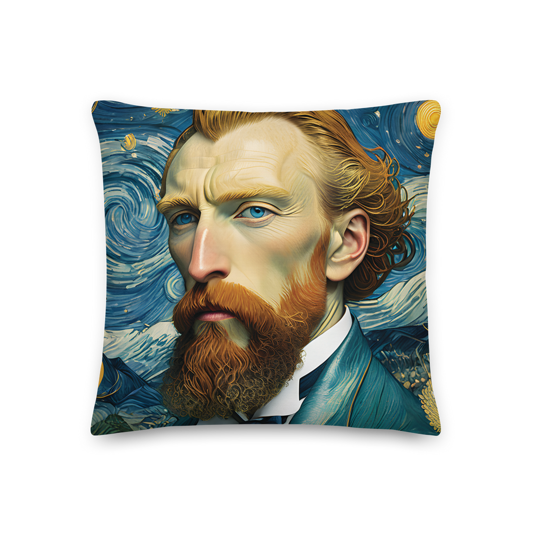 Van Gogh Potrait Painting Premium Pillow