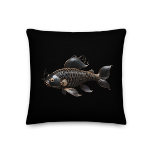 Minimalism Copperplate Art Fish Premium Pillow