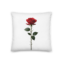 Red Rose on White Premium Pillow