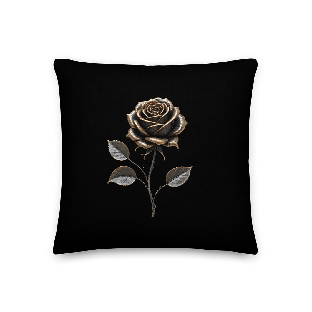 Rose Copper Art Premium Pillow