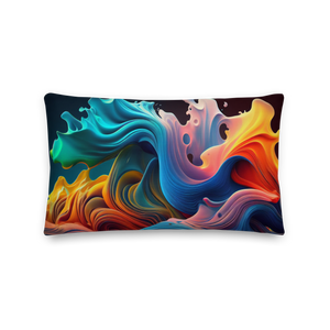 Colorful Swirl Background Premium Pillow