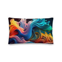 Colorful Swirl Background Premium Pillow