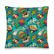 Comic Text Pattern Premium Pillow