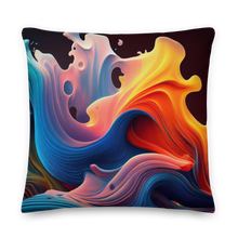 Colorful Swirl Background Premium Pillow