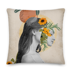 Beautiful Vintage Collage Art Premium Pillow