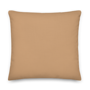 Happy Dancing Dog Beige Premium Pillow