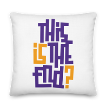 IS/THIS IS THE END? Purple Yellow Premium Pillow