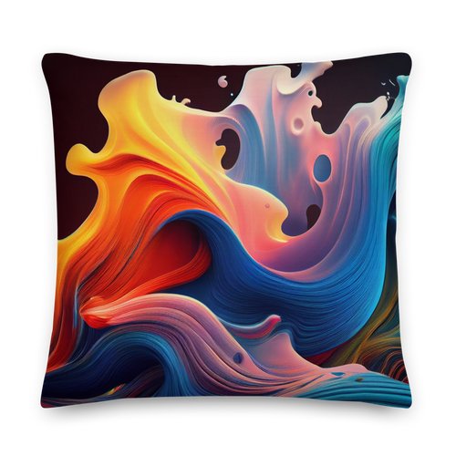 Colorful Swirl Background Premium Pillow