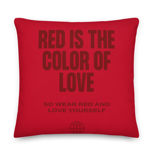 Red is the color of love Premium Pillow