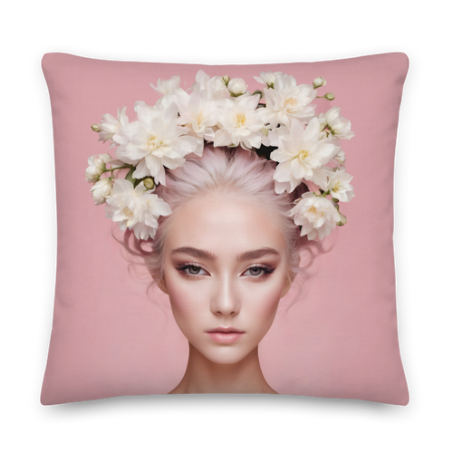 Pink Female Art Premium Pillow