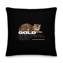 Gold Bengal Cat Premium Pillow